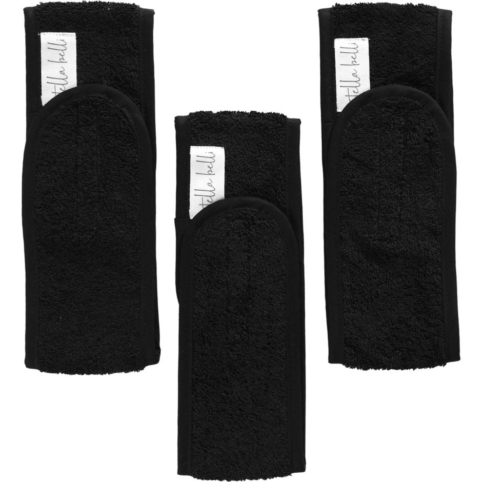 Stella Belli Saç Bandı | 3lü Set | %100 Pamuk Havlu | Cilt Bakımı | Makyaj Saç Bandana | Cırt Bant Biyeli | Siyah El / Yüz Havlusu Fiyatı
