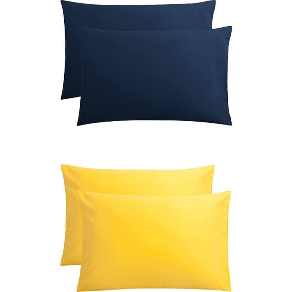 Stella Flavo 4'lü Yastık Kılıfı 50x70+20cm Kapaklı Sarı-Lacivert - Renkli Yastık Kılıfı Fiyatı