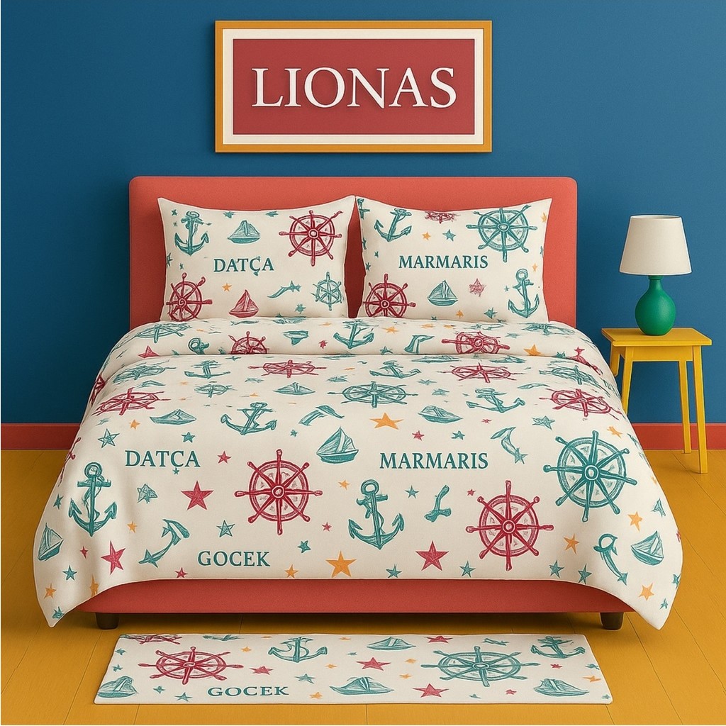 Stella Flavo Çift Kişilik Desenli Nevresim + 2 Adet Kapaklı Yastık Kılıfı - Pembe - 200 x 230 cm Nevresim Takımı Fiyatı