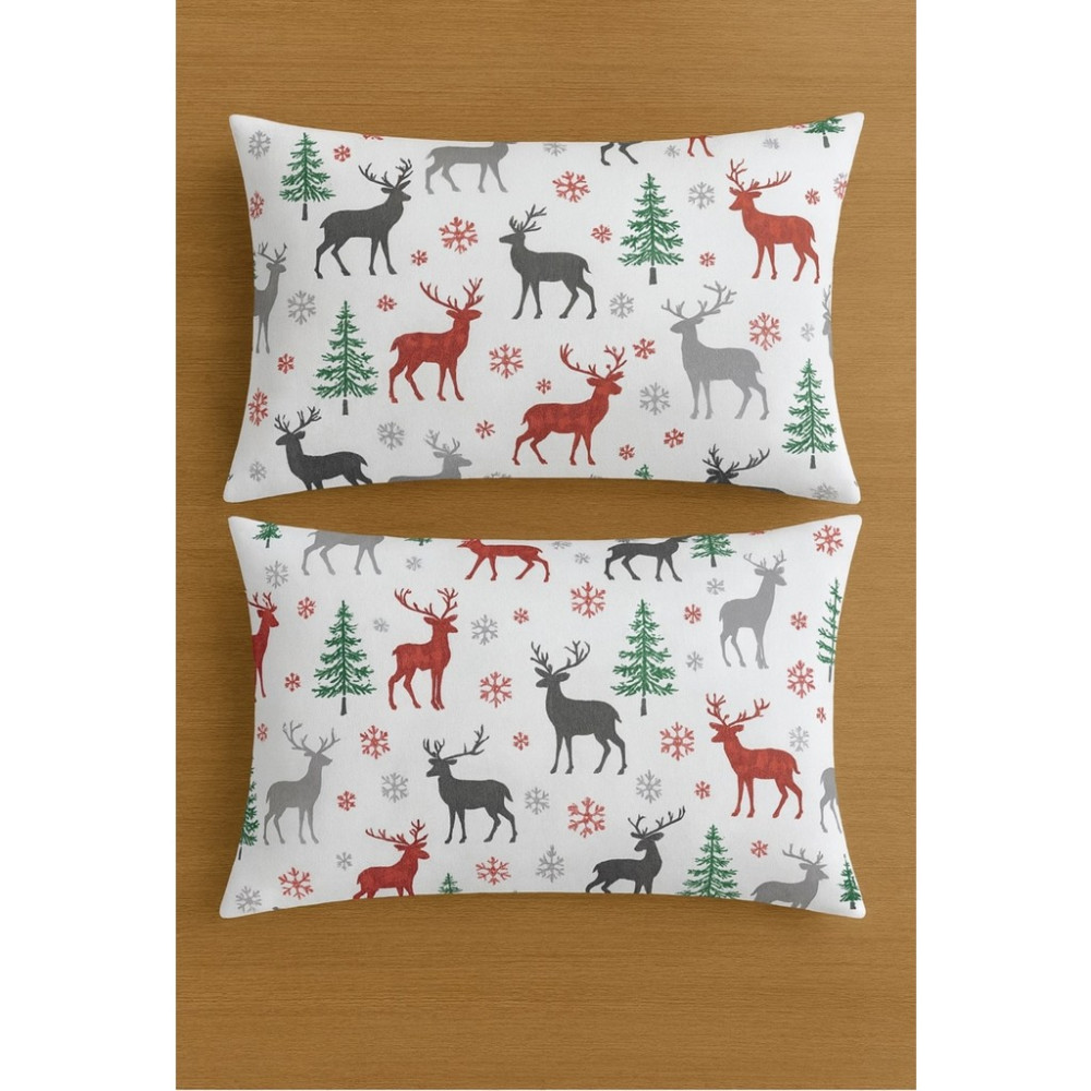 Stella Flavo Desenli Pamuklu Yastık Kılıfı 2 Adet 50 x 70CM - Beyaz - 50 x 70 Yastık Kılıfı Fiyatı