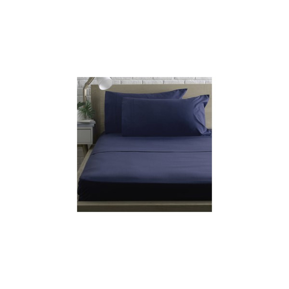 Stella Flavo Luxury Ranforce Çift Kişilik Lastikli Çarşaf Seti 180 x 200 + 30 cm Yastık Kılıflı Lacivert Çarşaf Fiyatı