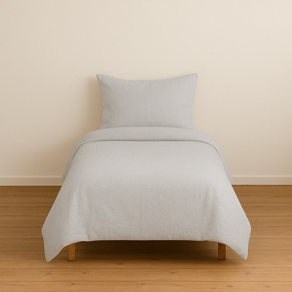 Stella Flavo Tek Kişilik Düz Renk Gri Nevresim + Kapaklı Yastık Kılıfı - 160 x 230 cm Nevresim Takımı Fiyatı