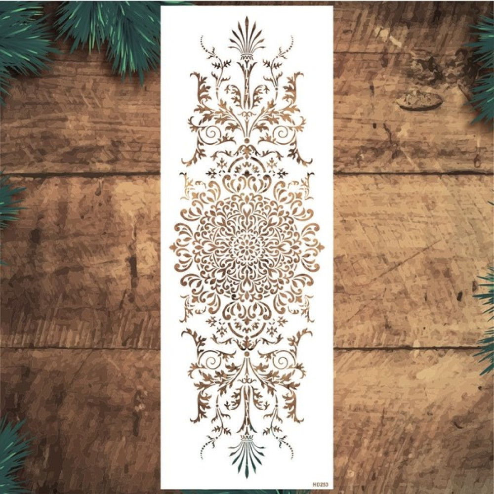 Stencil Tasarım HD253 - Dekoratif Duvar ve Eşya Boyama Şablonları 50X140 cm - Renkli Oto Boyaları Fiyatı