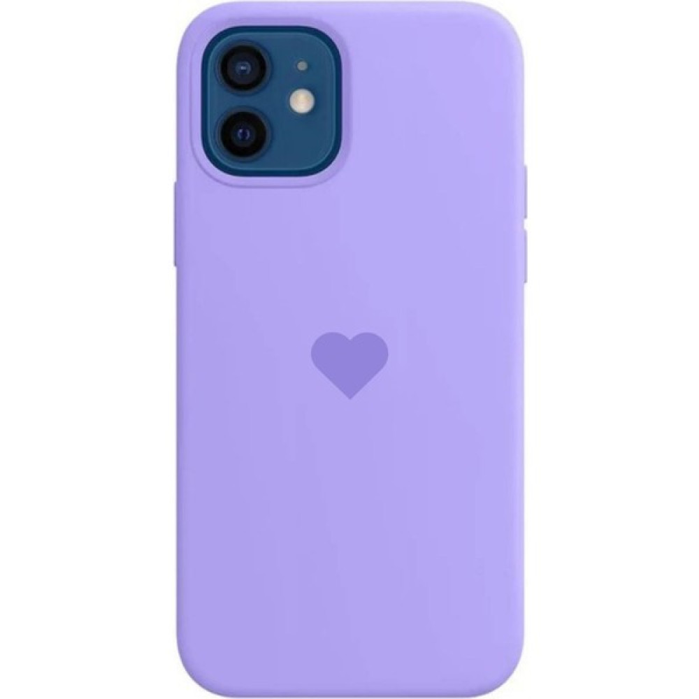 Stendhal Apple iPhone 12 Pro Lansman Içi Kadife Mikrofiber Kalp Desenli Kılıf Premium Class - Lila - iPhone 12 Pro Cep Telefonu Kılıfı Fiyatı