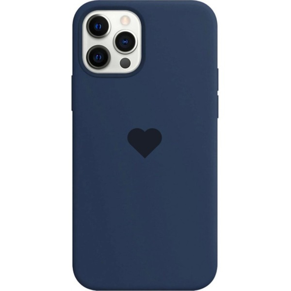 Stendhal Apple iPhone 14 Pro Max Lansman Içi Kadife Mikrofiber Kalp Desenli Kılıf Premium Class - Gece Mavisi Cep Telefonu Kılıfı Fiyatı