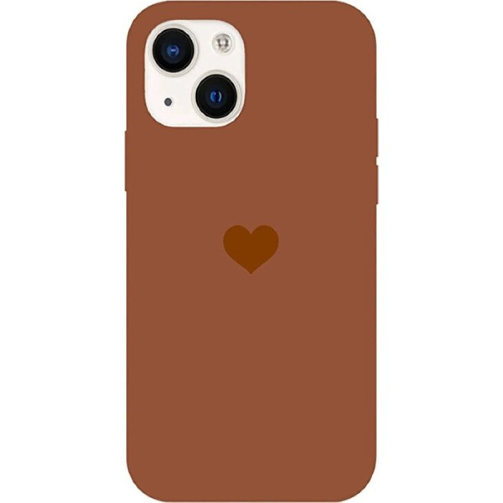 Stendhal Apple iPhone 15 Plus ile Uyumlu Kılıf Kalp Desenli Premium Class - Brown - iPhone 15 Plus Cep Telefonu Kılıfı Fiyatı