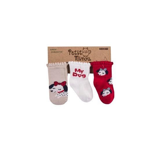 Step 2114 Karışık Renkli 3'lü My Dog Soket Çorap Bebek Çorabı Fiyatı