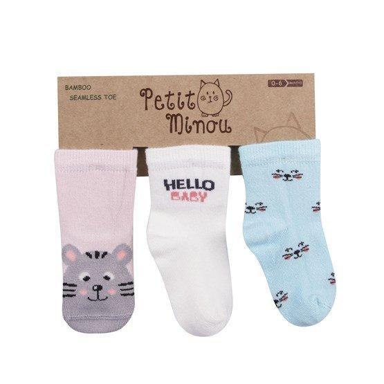 Step 2131 Karışık Renkli 3'lü Cat Soket Çorap