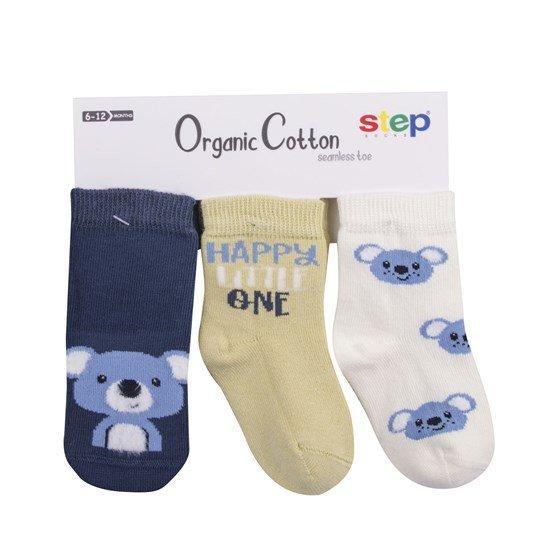 Step 5058 Karışık Renkli 3'lü Sakallı Koala Soket Çorap
