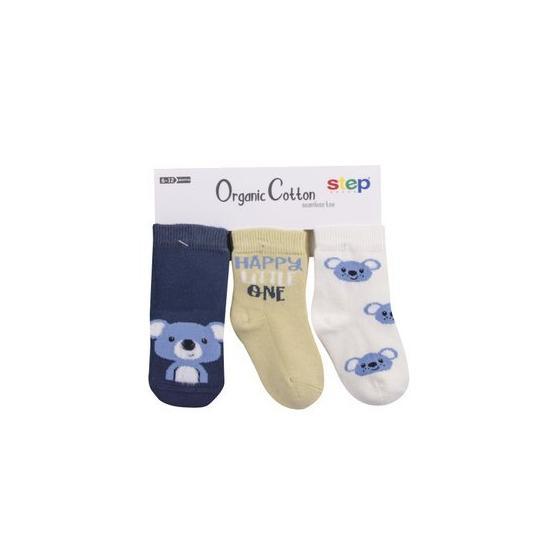 Step 5058 Karışık Renkli 3'lü Sakallı Koala Soket Çorap Bebek Çorabı Fiyatı