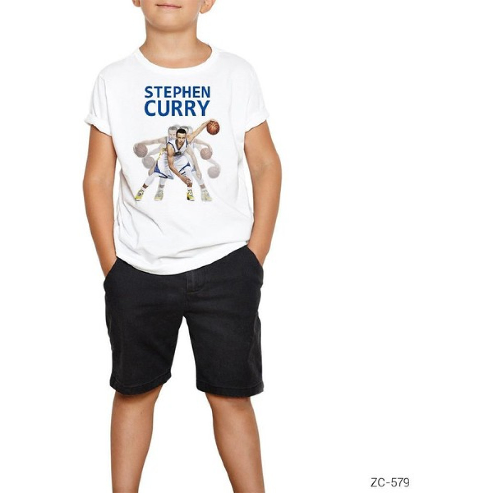 Stephen Curry Illusion Beyaz Çocuk Tişört Erkek Çocuk T-shirt Fiyatı