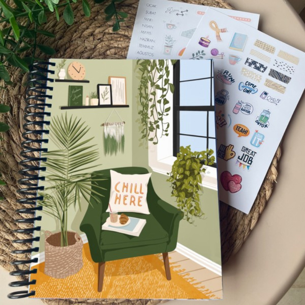 Steplanner Zamansız Hayat Planlayıcı Tarihsiz Planlayıcı 2 Sayfa Sticker Ajanda Fiyatı