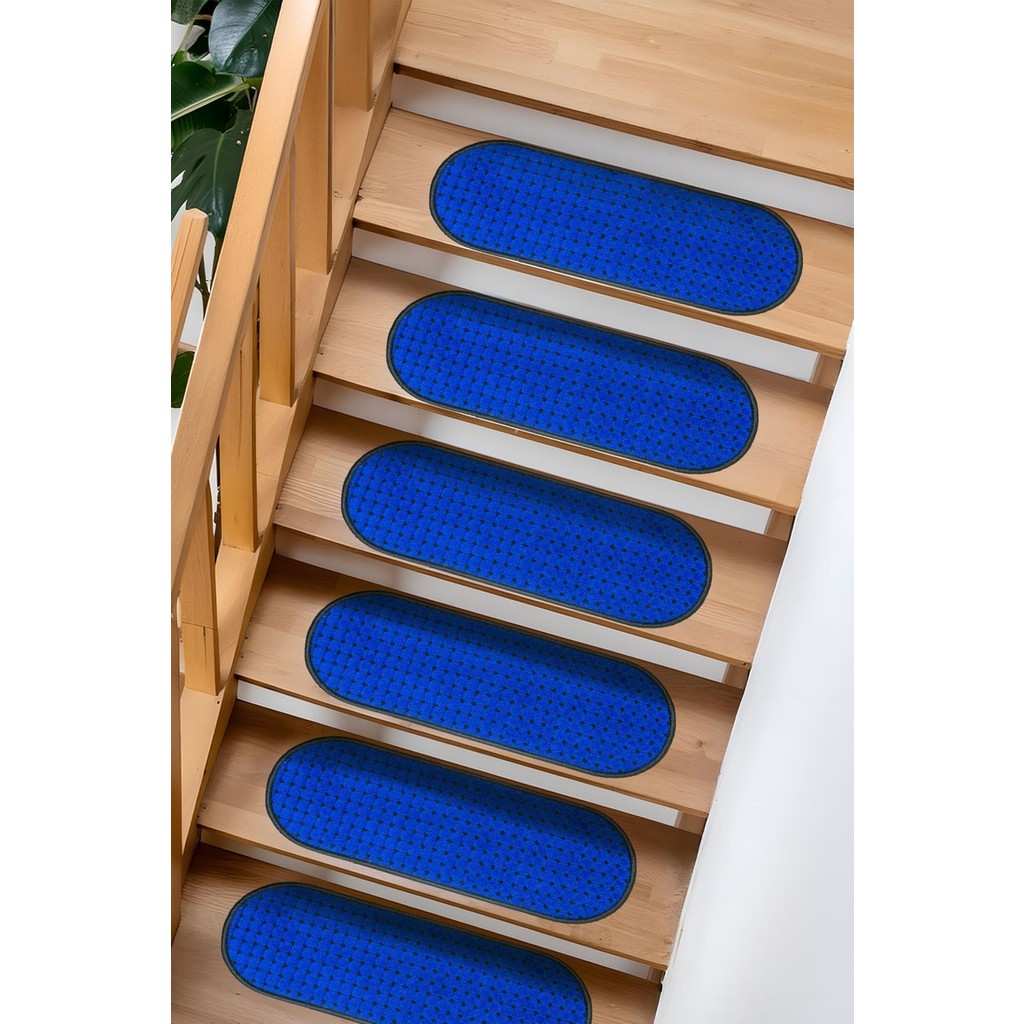 Stepmat Benekli Bukle Halıdan Basamak Ve Merdiven Paspası - Mavi - 25 x 65 cm Araca Özel Paspaslar Fiyatı