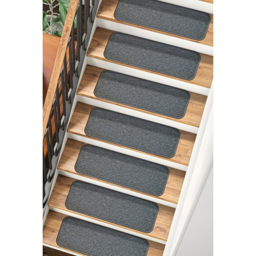 Stepmat Bukle Halıdan Ekonomik Basamak ve Merdiven Paspası 16'lı - 25 x 65 cm - Gri Araca Özel Paspaslar Fiyatı
