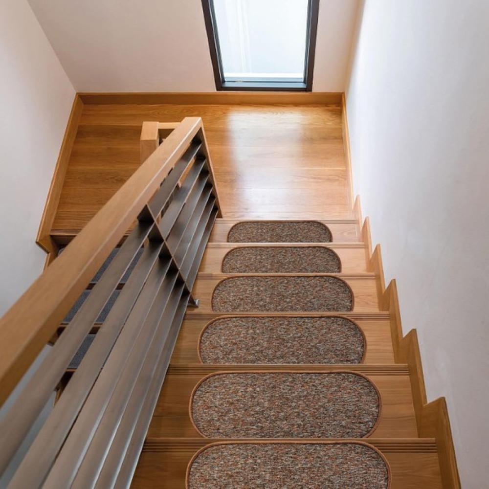 Stepmat Bukle Halıdan Ekonomik Basamak ve Merdiven Paspası 16'lı - 25 x 65 cm - Kahverengi Paspas Fiyatı