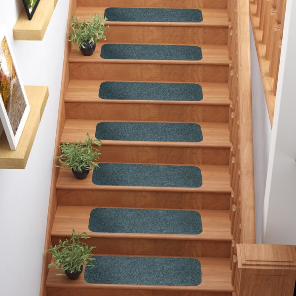 Stepmat Velür Halıdan Basamak ve Merdiven Paspası - 25 x 65 cm - Gri Paspas Fiyatı
