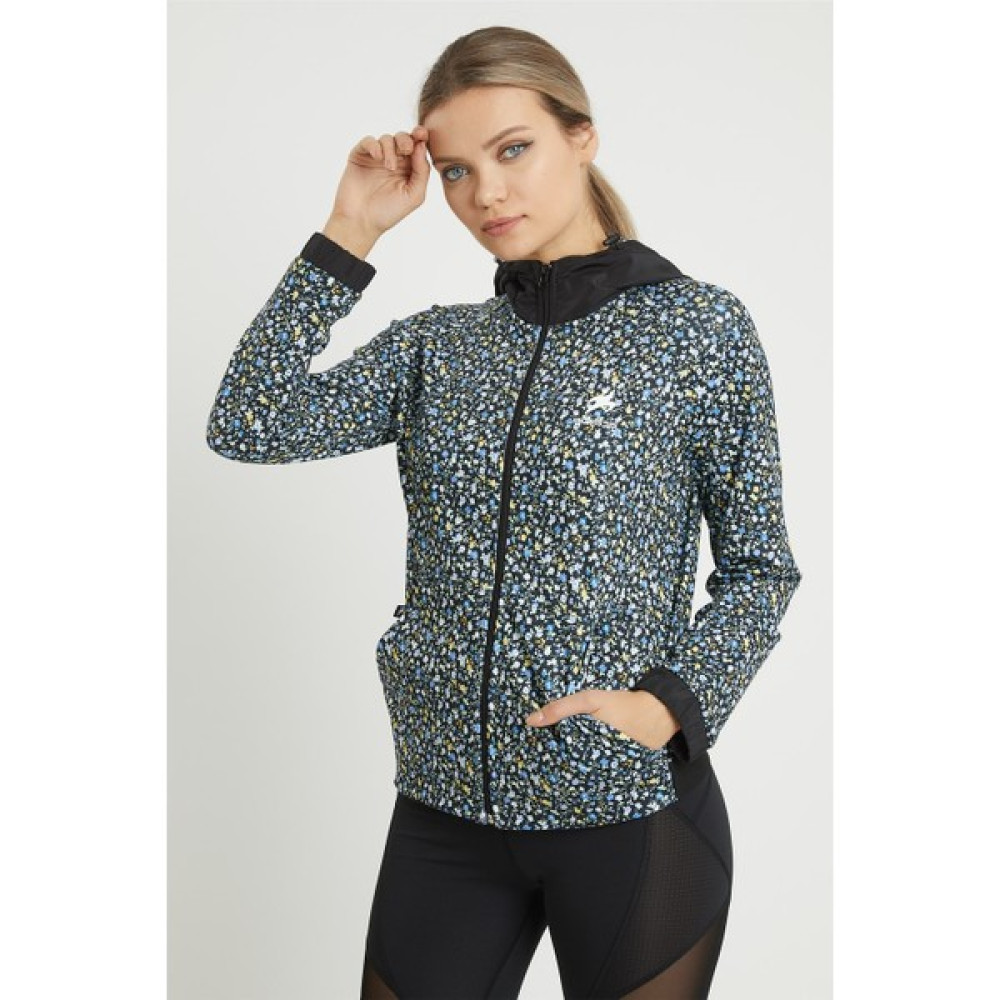 Steps Mini Çiçek Desen Kapüşonlu Kanguru Cepli Kadın Eşofman Üstü T-Shirt & Sweatshirt (Outdoor) Fiyatı