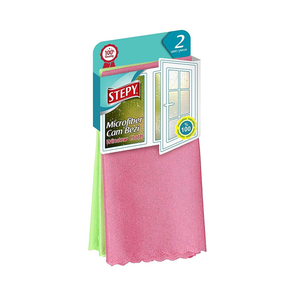 Stepy Mikrofiber Cam Bezi 2'li Askılı Temizlik Malzemeleri Fiyatı