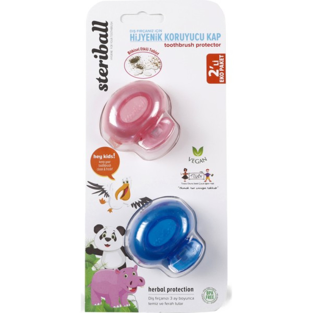 Steriball Kids Hijyenik Koruyucu Kap 2'li Paket Diş Macunları Fiyatı
