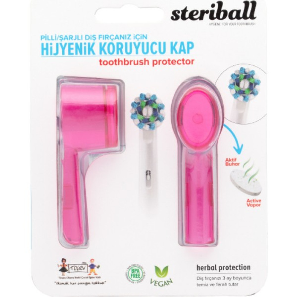 Sterıball Şarjlı ve Pilli Diş Fırçaları Için Hijyenik Diş Fırçası Koruma Kabı-2'li Pembe x 2 Ağız ve Diş Sağlığı Fiyatı