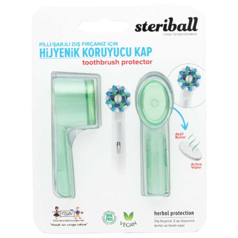 Steriball Şarjlı ve Pilli Diş Fırçaları Için Hijyenik Diş Fırçası Koruma Kabı-2'li Yeşil x 2 Ağız ve Diş Sağlığı Fiyatı
