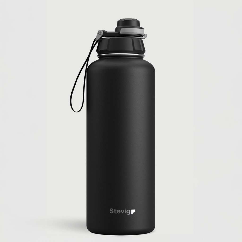 Stevig 1 Hand Leak-Proof Sızdırmaz Çelik Termos 1500 ml Black ST-235 Termos Fiyatı