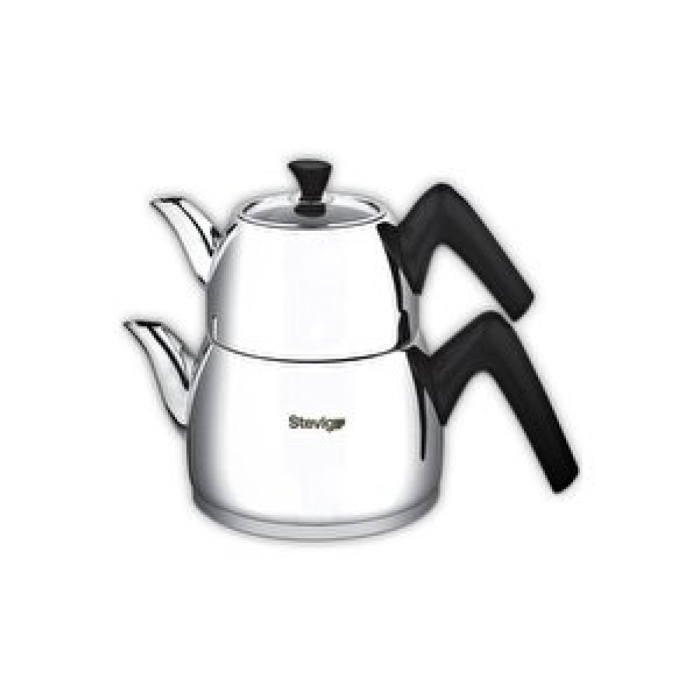Stevig 4 Turkish Tea 18/10 Paslanmaz Çelik Çaydanlık Takımı Büyük Boy St-501 Çay / Çaydanlık Setleri Fiyatı