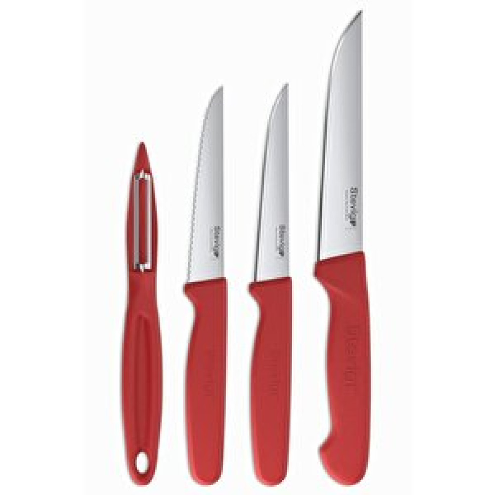 Stevig Cut 4 Fresh Sebze Soyacak Ve Bıçak Seti 4 Parça Kırmızı St-402 Bıçaklar ve Bıçak Setleri Fiyatı