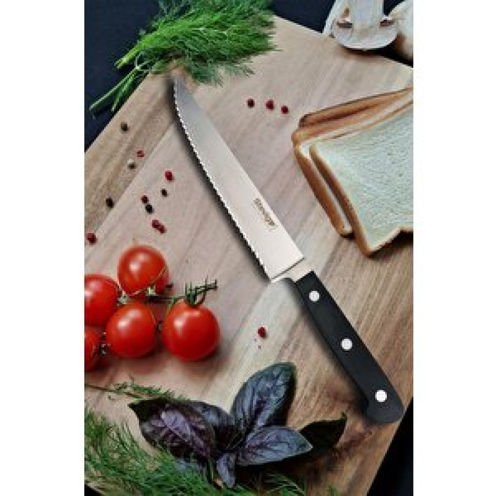 Stevig Elegant Dövme Çelik Ekmek Kesme Bıçağı Siyah 19 Cm St-400.029 Bıçaklar ve Bıçak Setleri Fiyatı