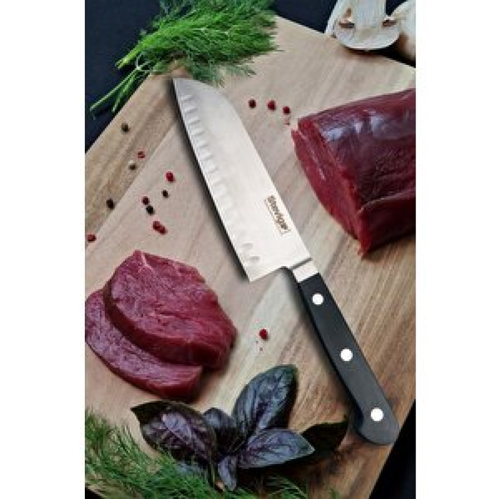 Stevig Elegant Dövme Çelik Santoku Şef Bıçağı Siyah 18 Cm St-400.032 Bıçaklar ve Bıçak Setleri Fiyatı