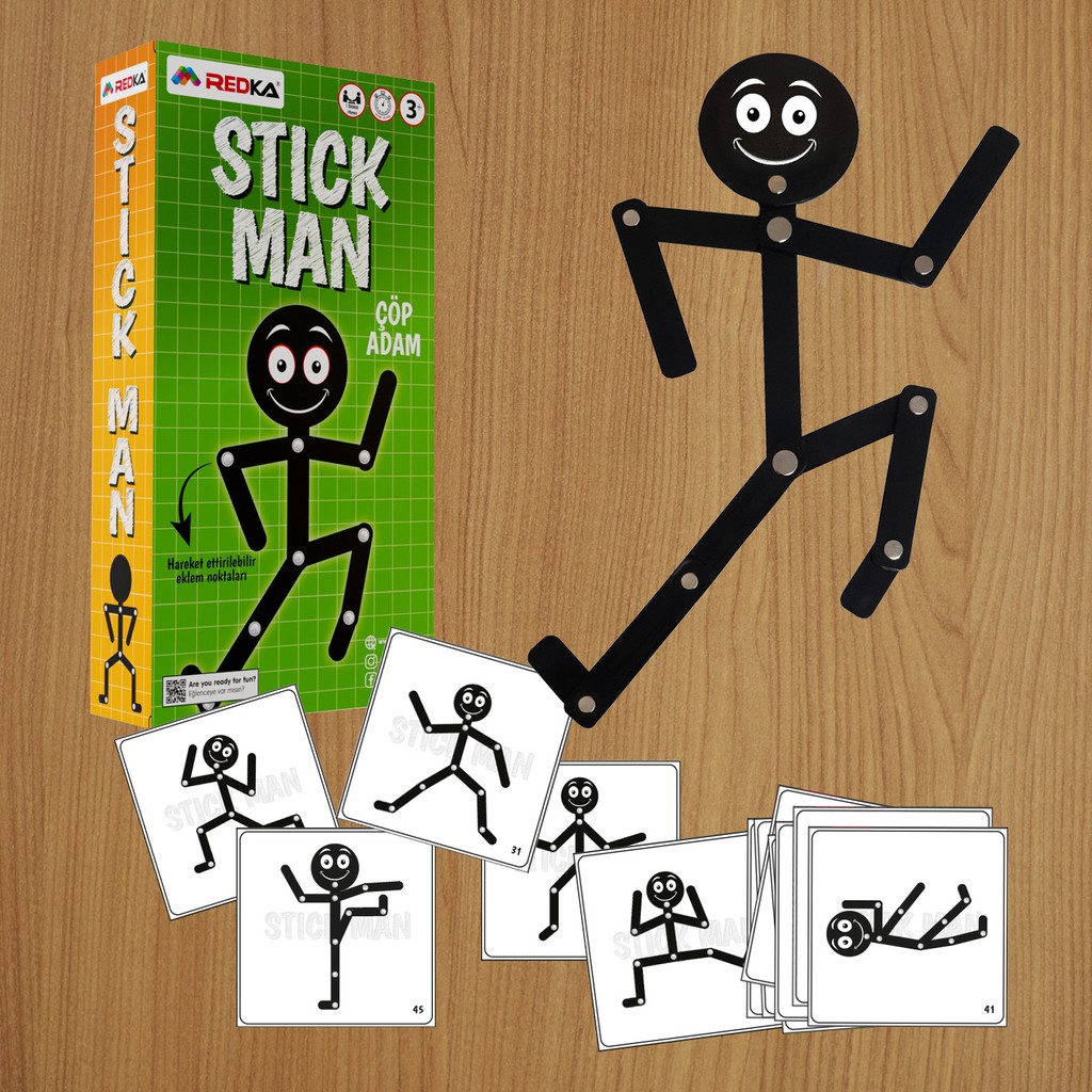 Stick Man Çocuklar Için Eğitici Aktivite Oyuncağı Bionic Man Oyuncağı - Siyah Eğitici Oyuncak Fiyatı