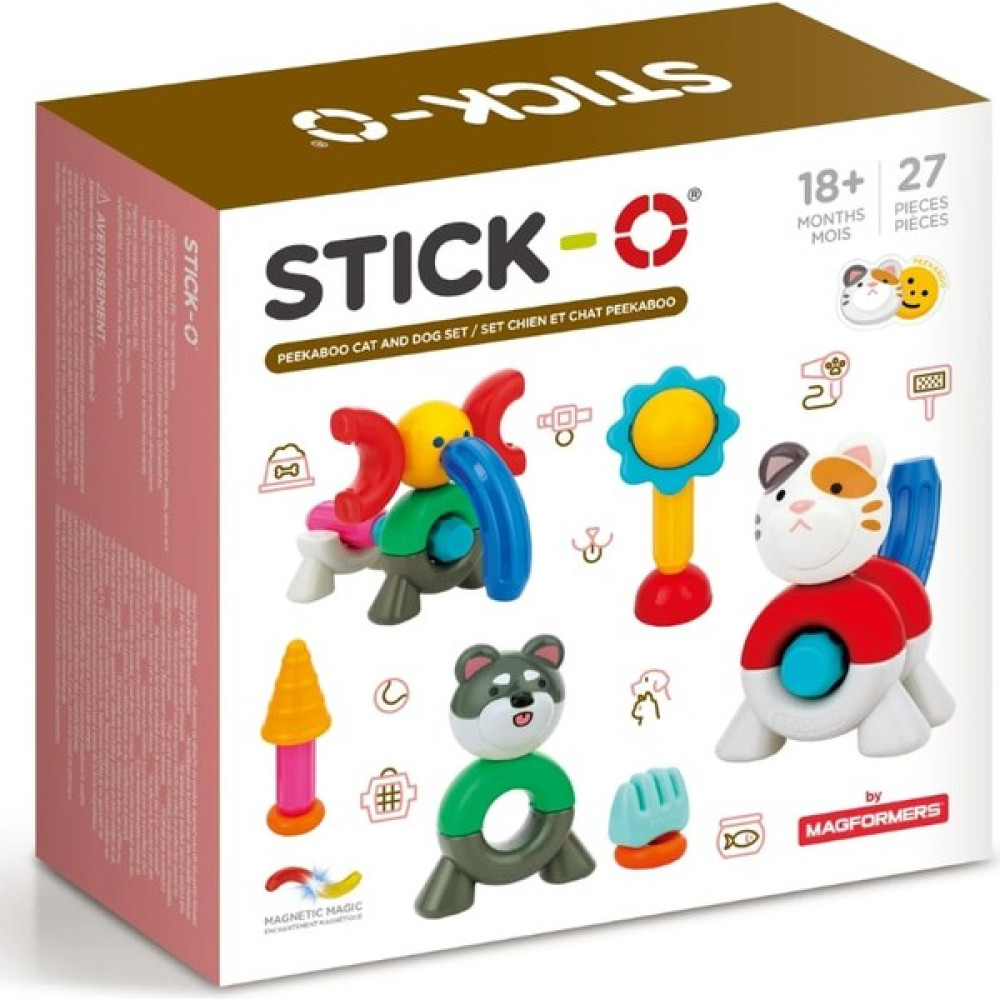 Stick-O Mıknatıslı Peekaboo Kedi ve Köpek Seti 27 Parça Legolar ( Yapım Oyuncakları ) Fiyatı