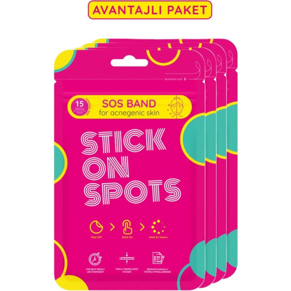 Stick On Spots Sos Band - 15 Adet Sivilce - Akne Patch X4 Sos Bant Akne ve Sivilce Bakımı Fiyatı