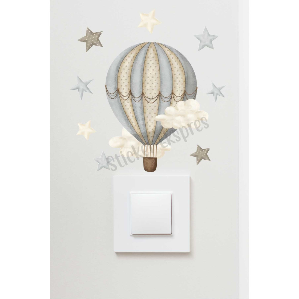 Sticker Ekspres Retro Balon Priz Üstü Sticker Duvar Sticker Duvar Stickerı Fiyatı