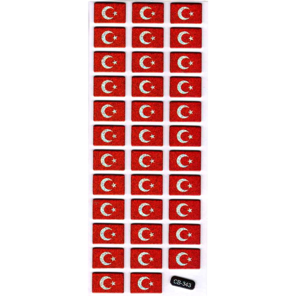 Sticker Kabartmalı Sticker Defter Planlayıcı Etiket (CB343) 16X7 Cm- Türk Bayrağı Okul Etiketi Fiyatı