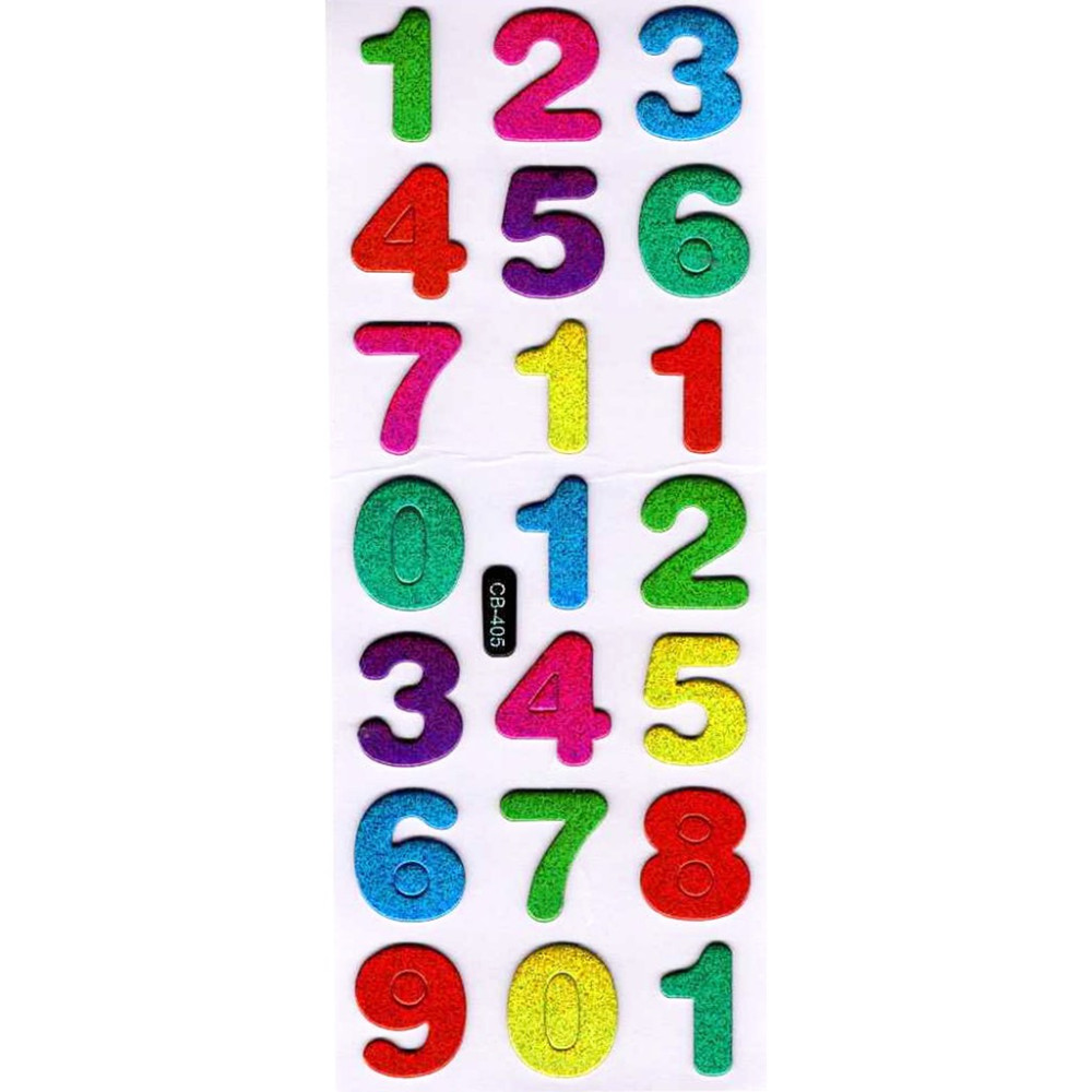 Sticker Kabartmalı Sticker Defter Planlayıcı Etiket (CB405) 16X7 Cm- Renkli Sayı Rakam Okul Etiketi Fiyatı