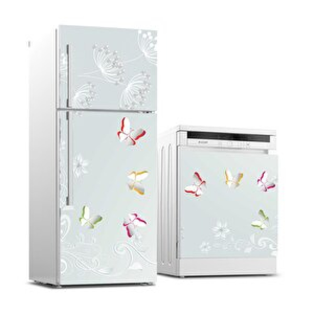 Stickerart Buzdolabı Ve Bulaşık Makinası Beyaz Eşya Sticker Kaplama 3d Kelebek Duvar Kağıdı Fiyatı