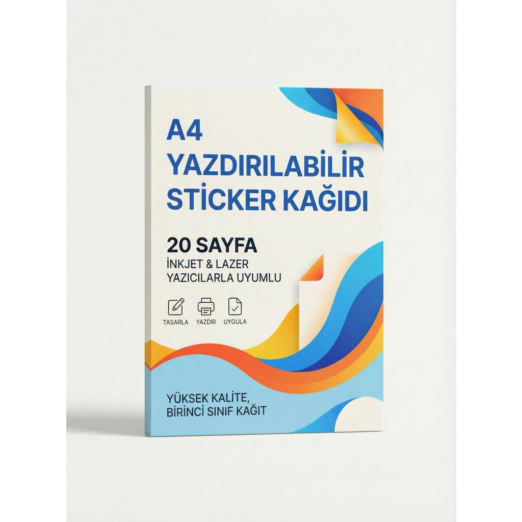 Stickki A4 Yazdırılabilir Sticker Kağıdı 20 Sayfa Inkjet ve Lazer Yazıcı Uyumlu Birinci Sınıf Kağıt Yazıcılar Fiyatı
