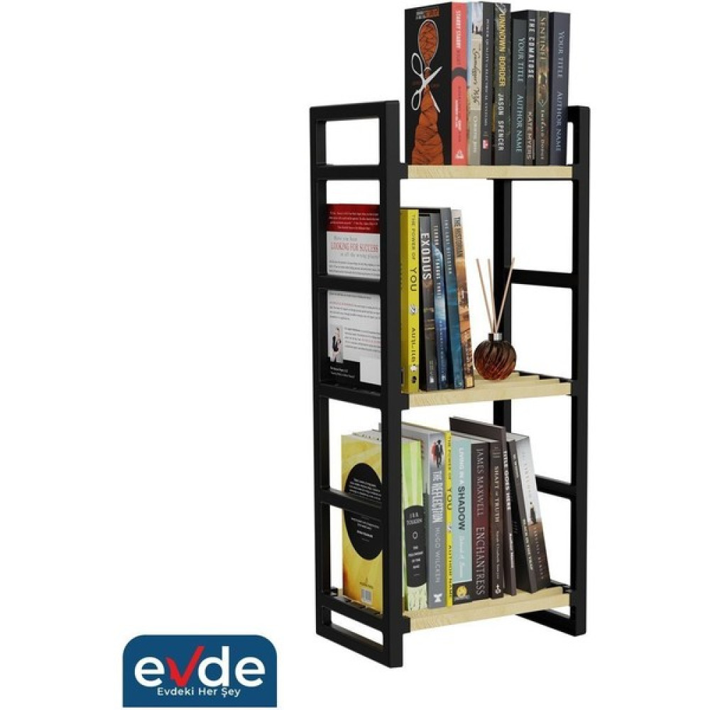 Stickwood 3 3 Katlı Süper Kalite Siyah Masif Ahşap Raf 2503 Klasik Siyah 64 cm Plastik Ahşap 18 cm Modern 25 - 0 Kitaplık Fiyatı