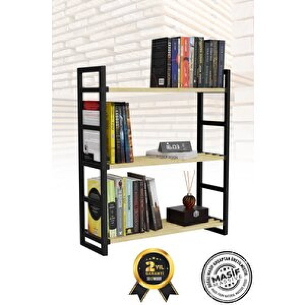 Stickwood 3 Katlı Süper Kalite Siyah Masif Ahşap Kitaplık ve Ayakkabılık, Banyo, Mutfak, Oyuncak Dolabı Kitaplık Fiyatı