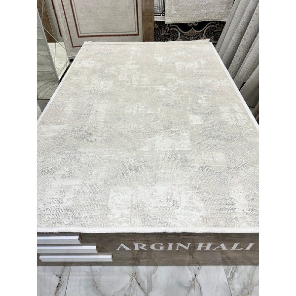 Stil 6 m2 Bambu Tarz Halı ARGIN HALI - 200 x 290 cm - Beyaz - Gri Salon Halısı Fiyatı