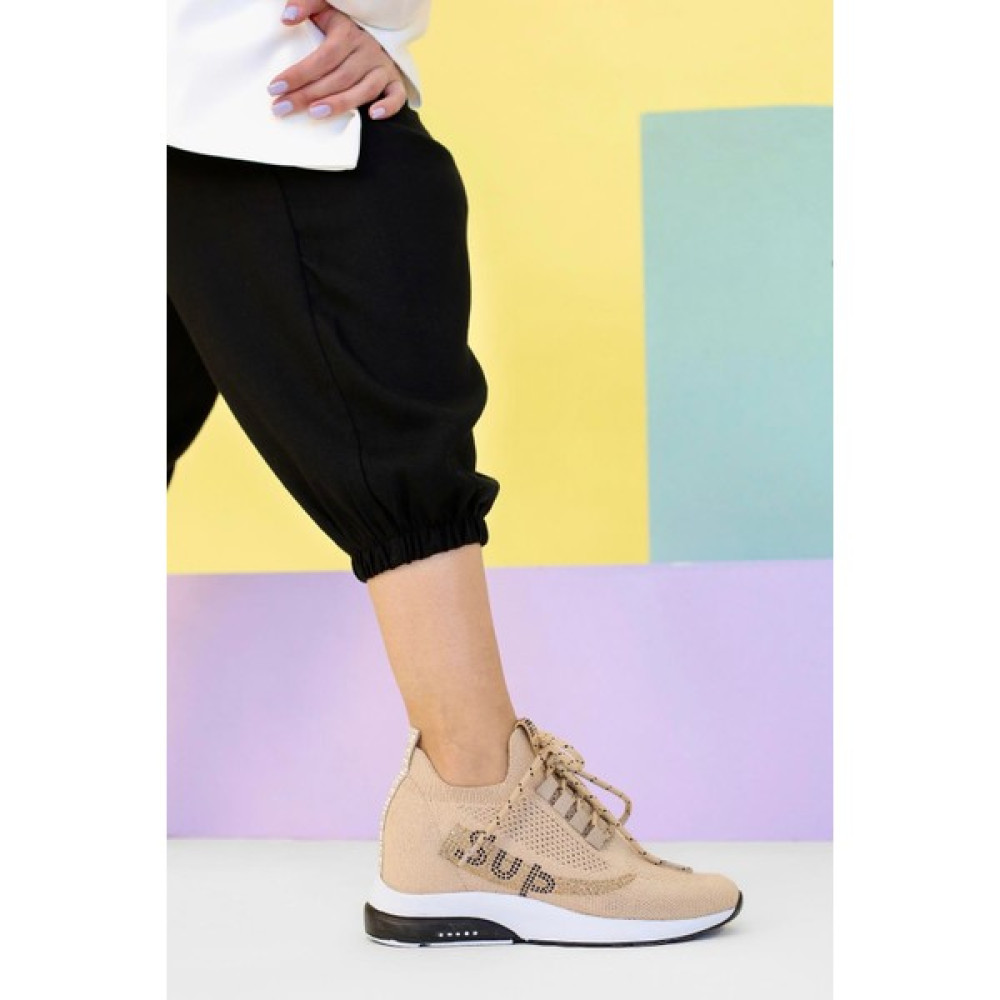 Stil Durağı Alesta Model 9 cm Gizli Topuk Yeni Sezon Sneakers Spor Ayakkabı Nut Spor Ayakkabı Fiyatı