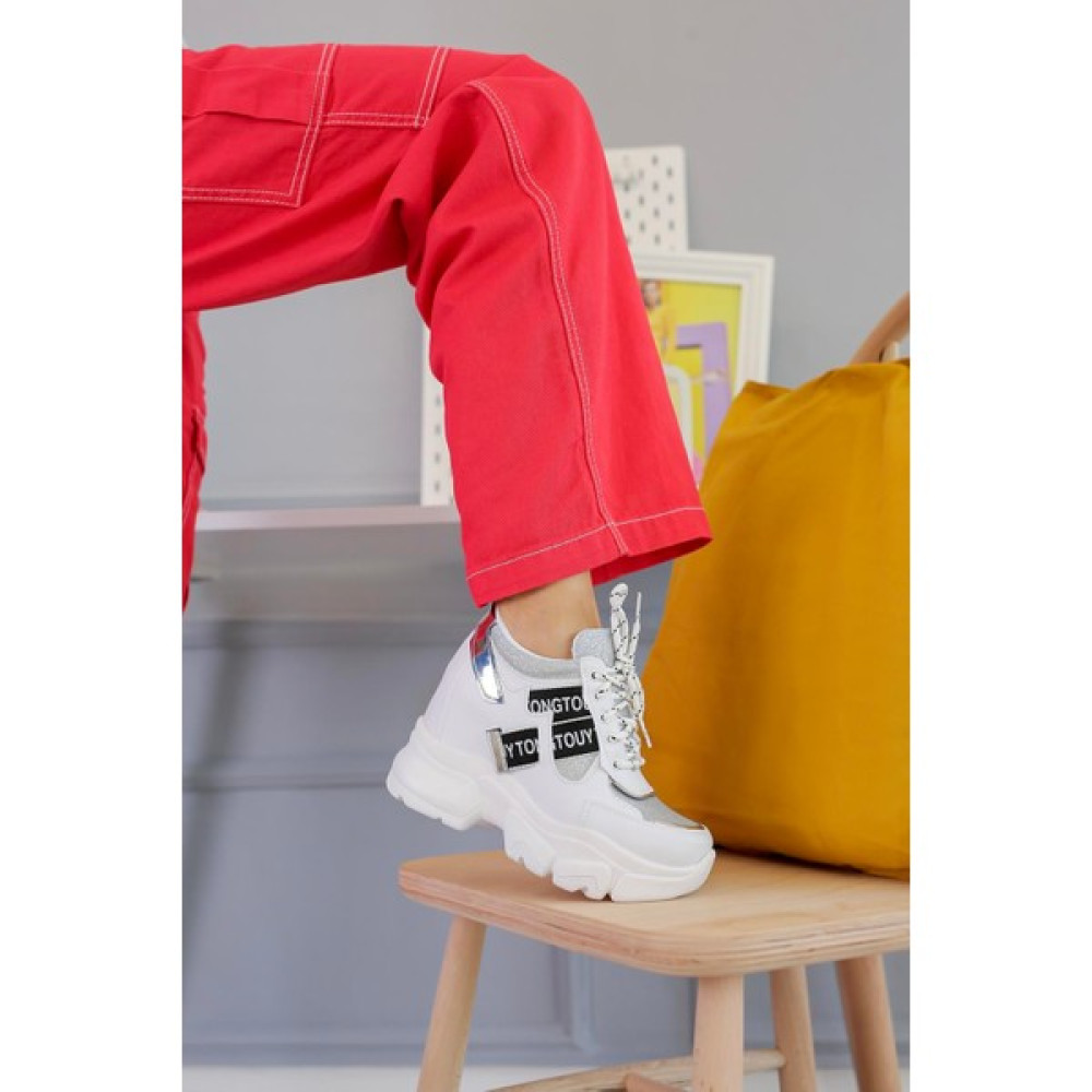 Stil Durağı Galisa Model 5 Tabanlı Gizli Topuk Yeni Sezon Sneakers Spor Ayakkabı Beyaz Spor Ayakkabı Fiyatı