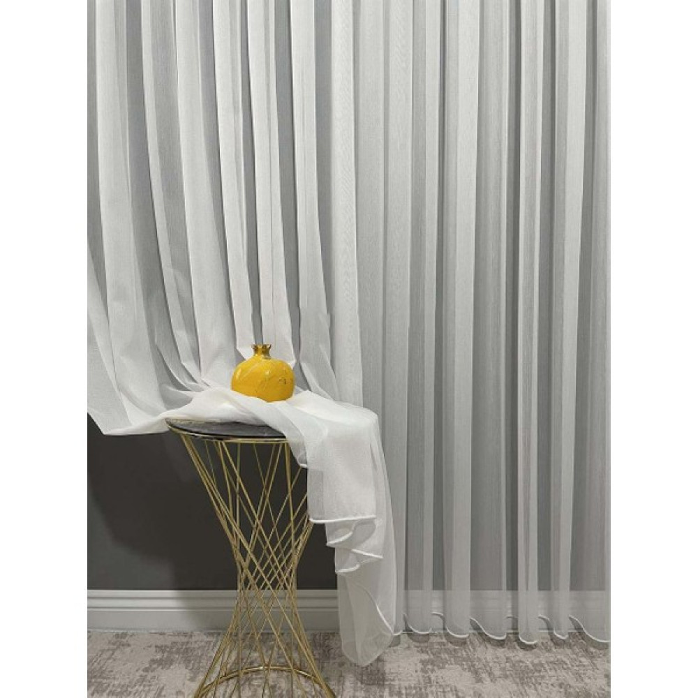 Stil Perde Lüks Bambu Tül Perde 1/3 Sık Pile - 100 x 270 cm - Beyaz Tül Perde Fiyatı