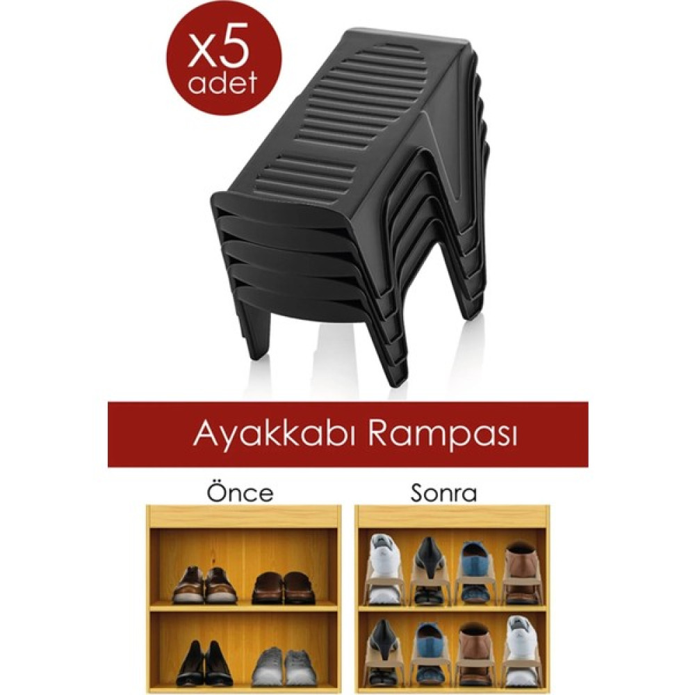 Stile Cucina 5'li Tekli Ayakkabı Rampası - Rampa Ayakkabı Saklama Kutusu Fiyatı