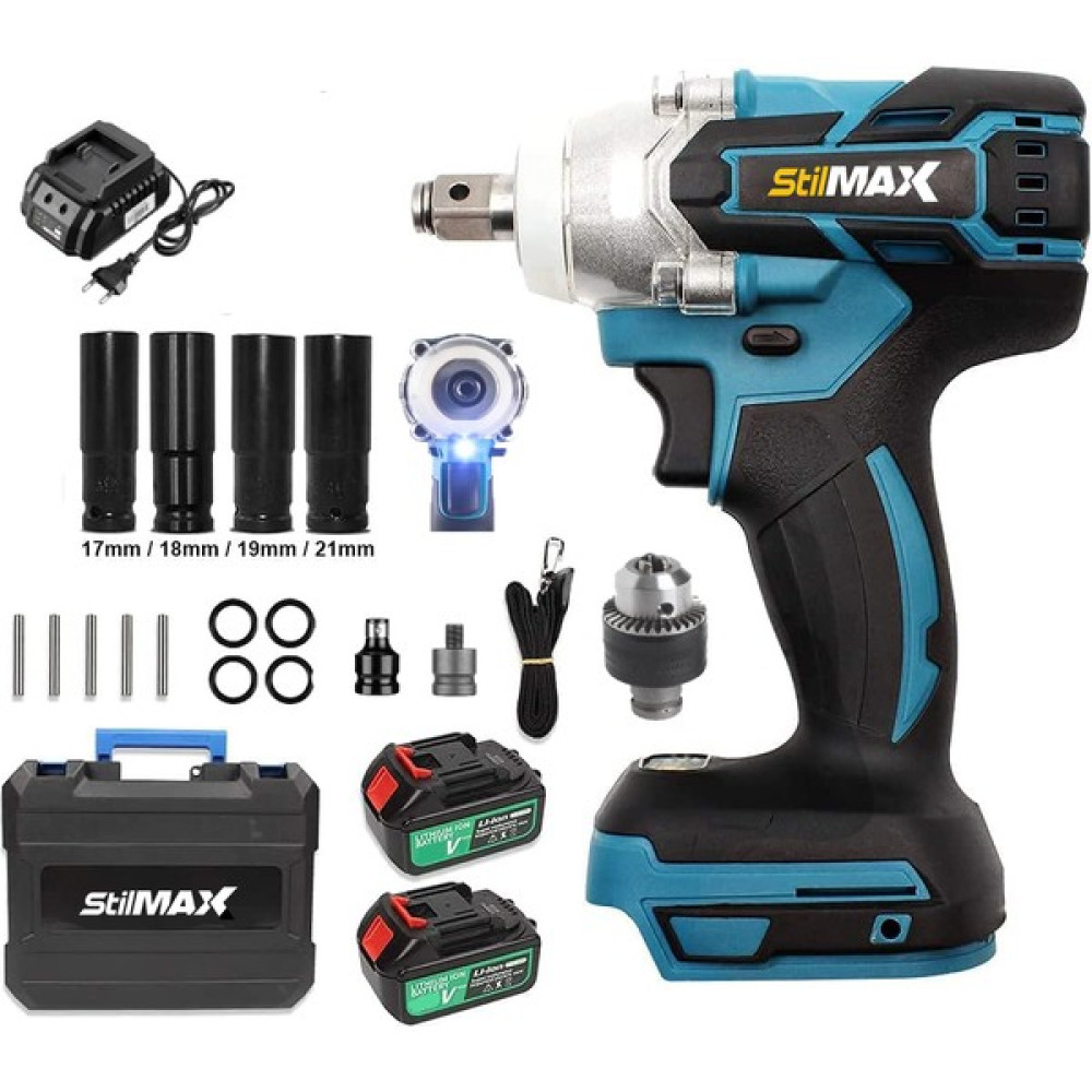 Stilmax Germany Bl Motor 58V 10AH Çift Torq Somun Sıkma Sökme Bijon Matkap + Aksesuar Seti Somun Sıkma Makinesi Fiyatı