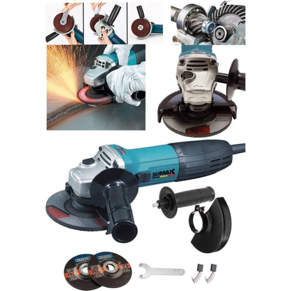 Stilmax Germany Metal Dişli Bakır Sargılı 3000W 115 Mm - 125 Mm Spiral Avuç Içi Kesme ve Taşlama Makinası Taşlama Makinesi Fiyatı