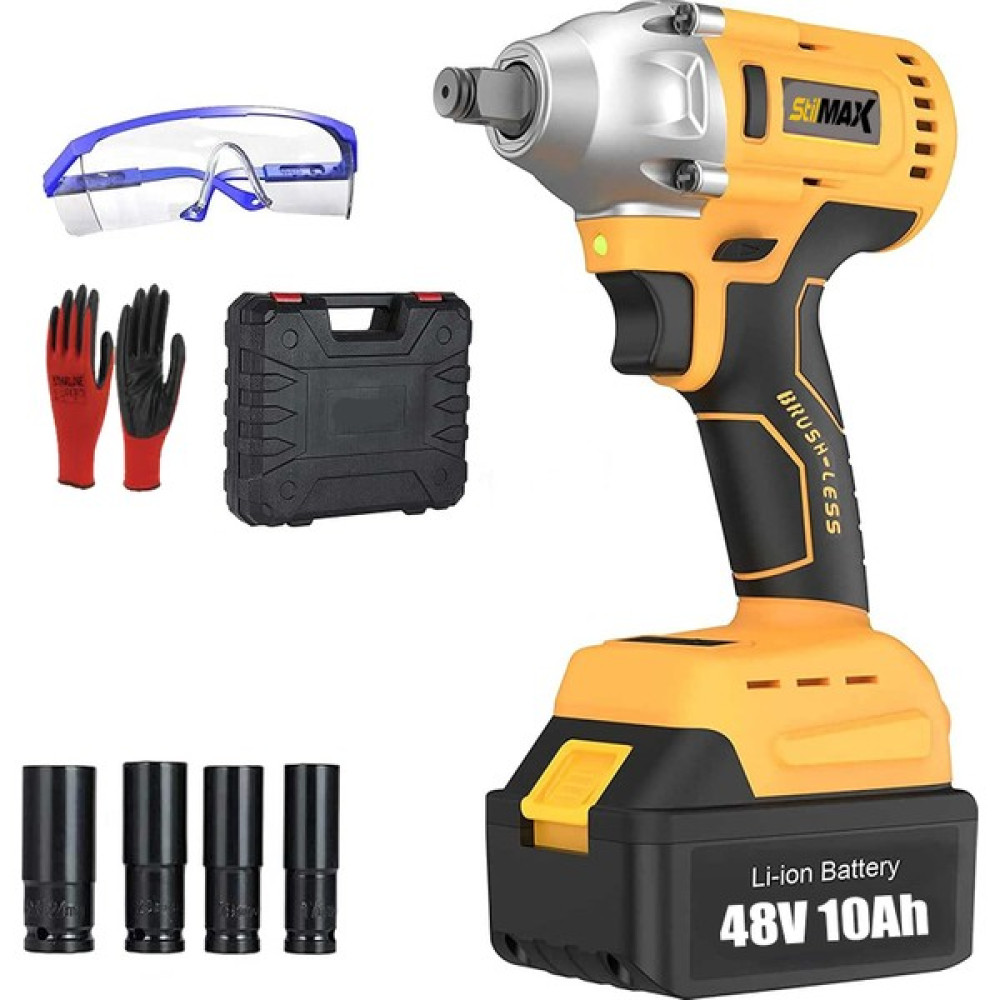 Stilmax Germany Motor 48V 10AH Çift Torq Kömürsüz Motor Somun Sıkma Sökme Bijon Matkap + 4 Ad Bijon Setli Somun Sıkma Makinesi Fiyatı