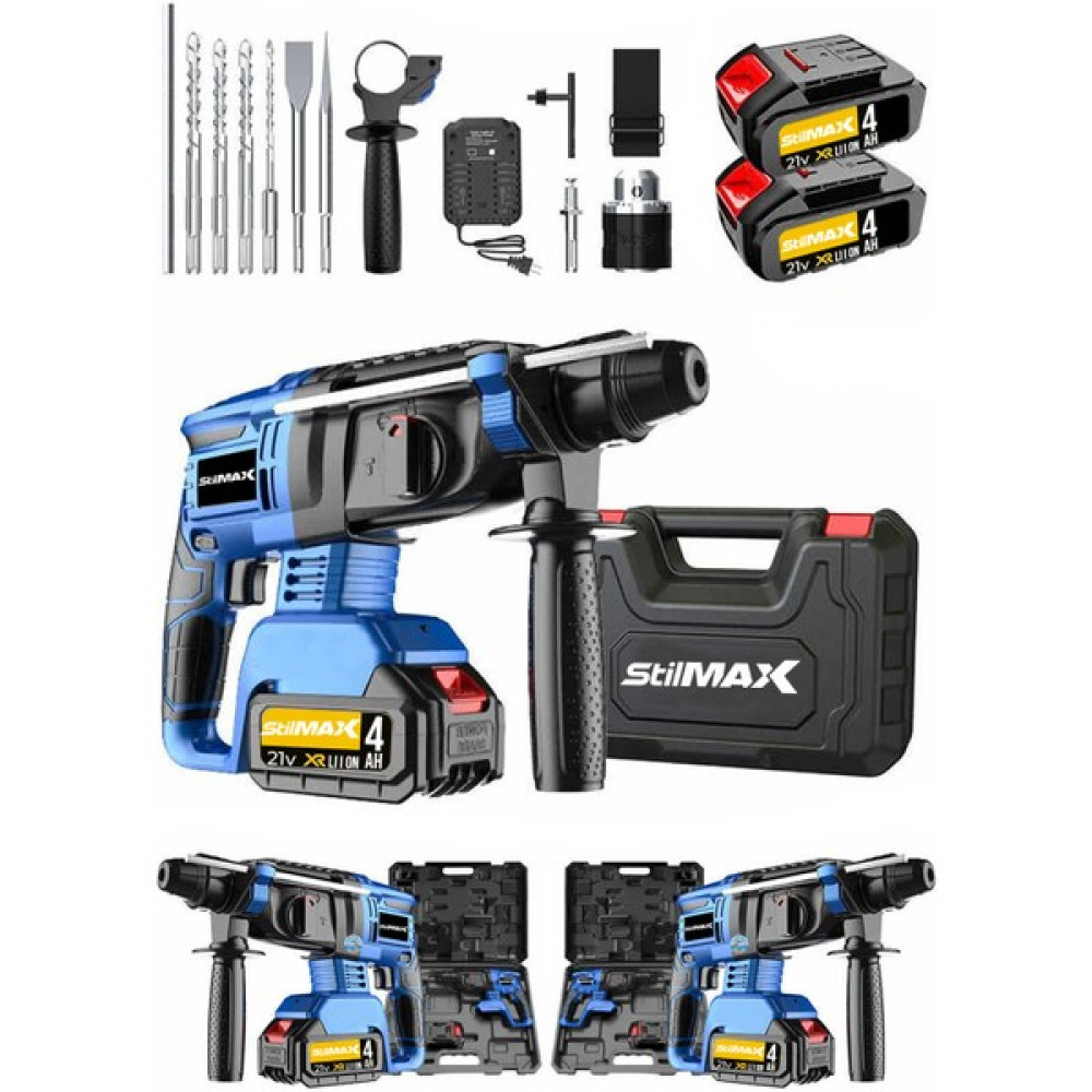Stilmax Skt214kd Akülü Kırıcı Delici 5j Kırım 21v 4ah Titanyum Çift Akülü Kırıcı Delici Hiltı + Set Hediyeli Kırıcı Deliciler & Kırıcılar Fiyatı