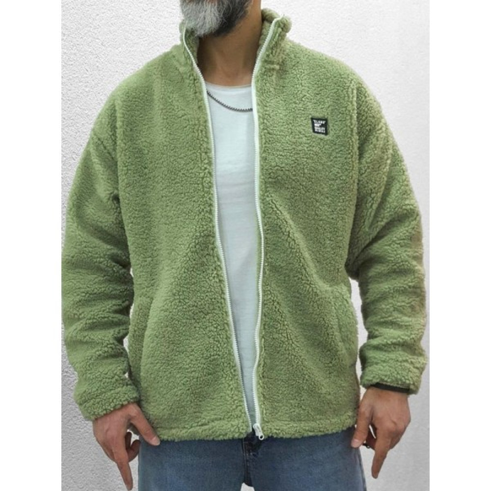 StilStop Oversize Fermuarlı Peluş Ceket Yeşil Erkek Ceket Fiyatı